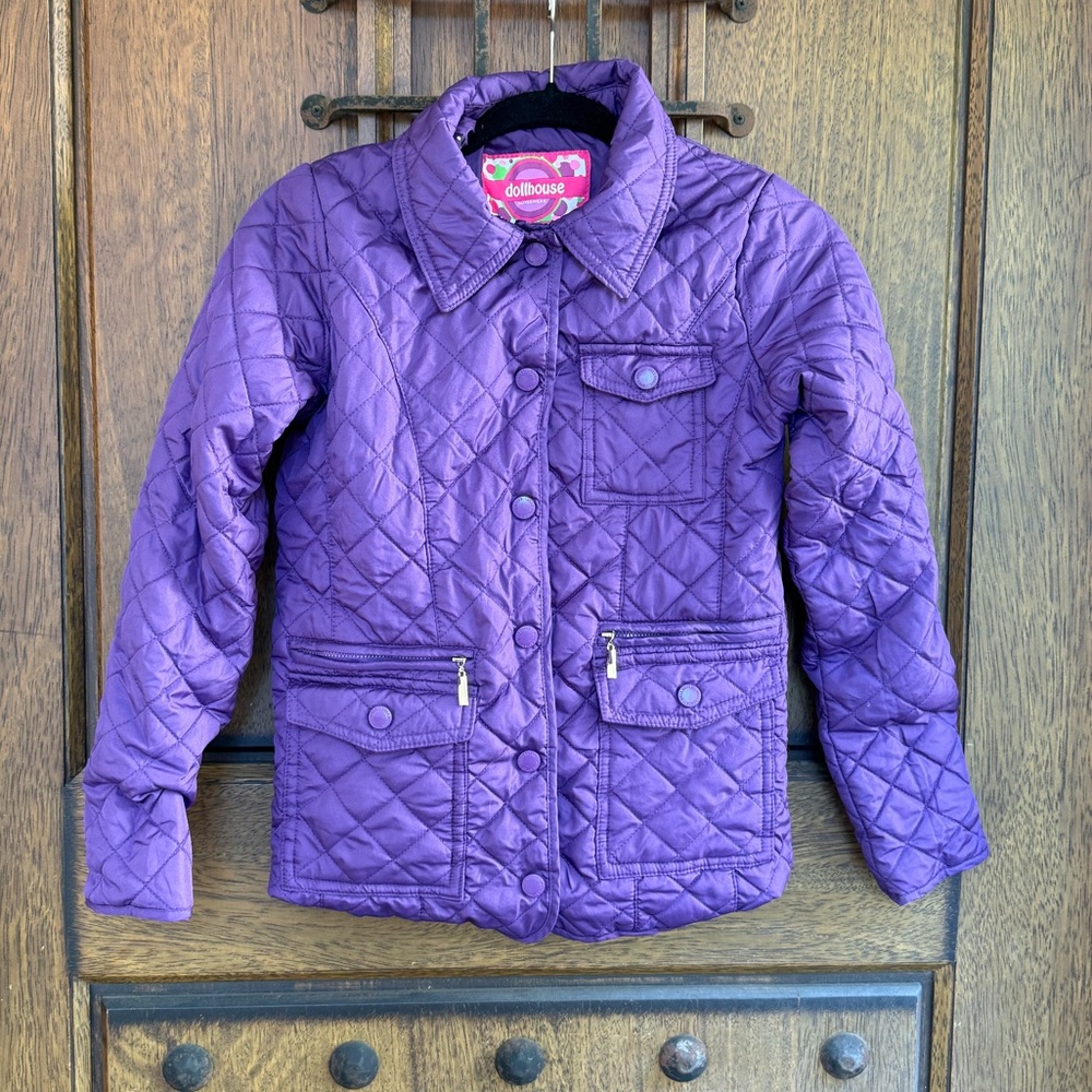 Dollhouse Kids Purple Quilted Puffer Jacket toddler 14